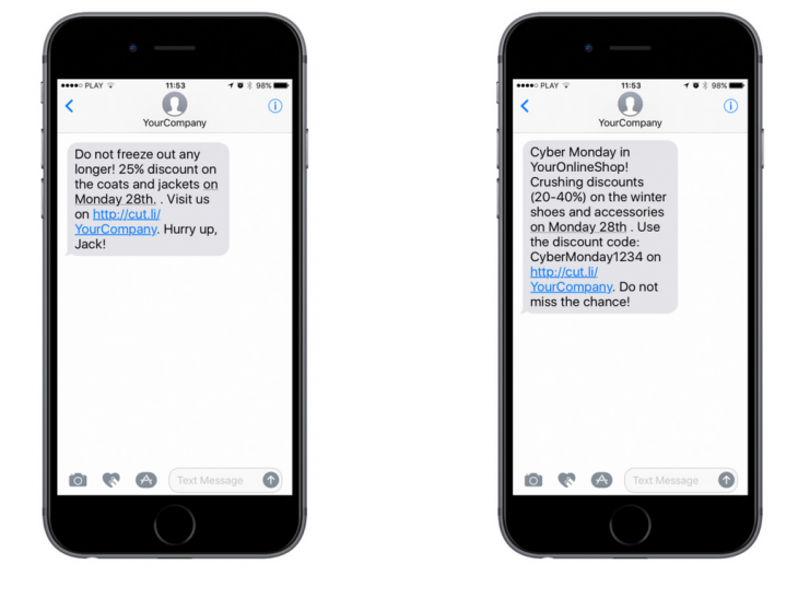 Cyber Monday SMS marketing
