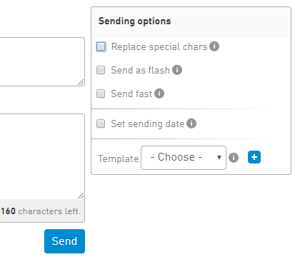 Bulk SMS sending options in SMSAPI Customer Portal