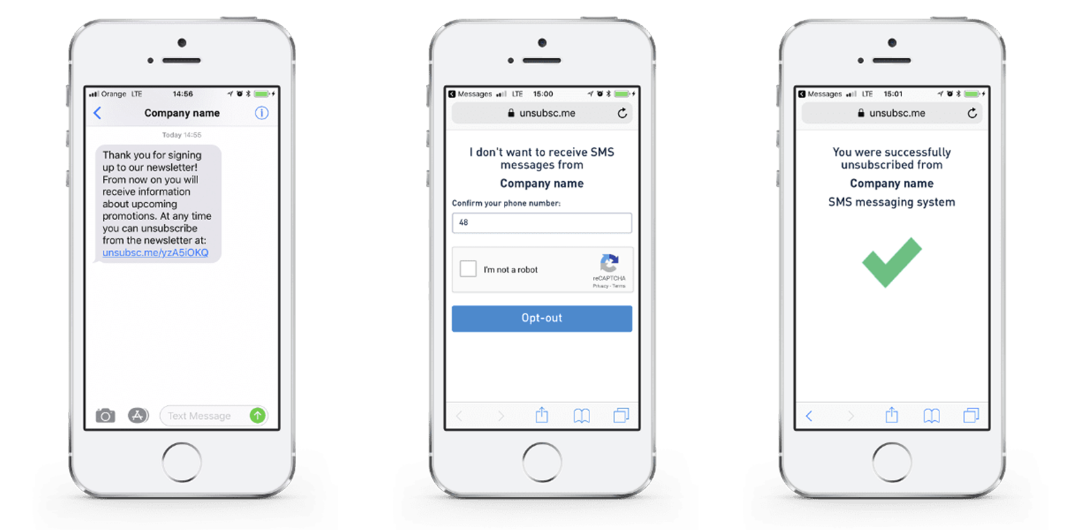 SMSAPI Marketing Opt-out SMS GDPR