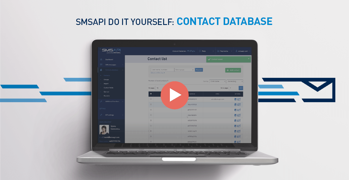 SMSAPI Do It Yourself Contact Database