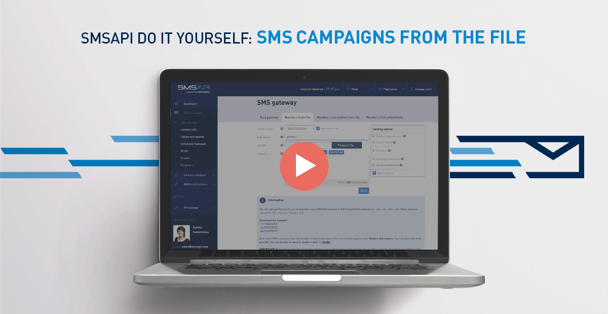 SMSAPI Do It Yourself SMS Campaign from file