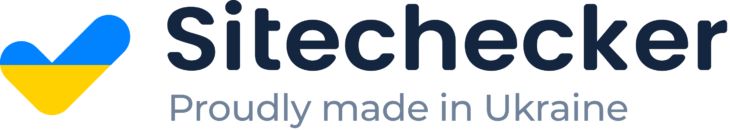 Sitechecker with Ukraine logo