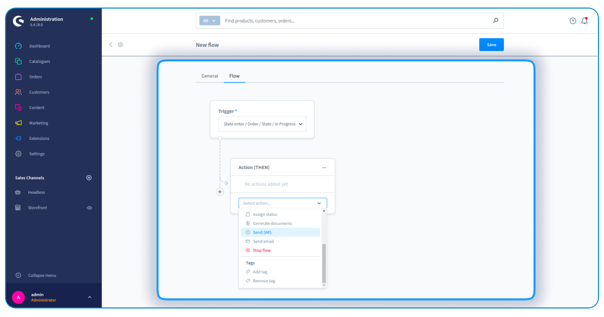 SMS in Shopware GrowFlow